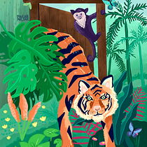 El secreto de la selva. Un projet de Illustration numérique, Illustration traditionnelle, Illustration naturaliste, Design graphique , et Art floral et végétal de Paulina Melgar Castillo - 02.06.2025