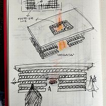 Pabellón Polilla. Architectural Illustration, Architecture, Drawing, and Sketching project by Kristoffer Zachrisson Montenegro - 06.03.2025