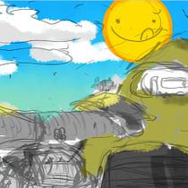 Aeropuerto Rayo de Sol Bonaparte. Projekt z dziedziny Concept art, Ilustracja c, frowa, Malarstwo c, frowe i Teoria barw użytkownika Kadiel Medina - 03.06.2025