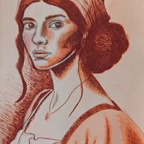 Madame AI. Artistic Drawing, Drawing, Fine Arts, Portrait Drawing, Realistic Drawing, and Sketching project by Andrea Dorigo - 06.03.2025