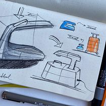  Modular Dual-Function Iron Design. Un proyecto de Diseño, Sketchbook, Dibujo y Diseño de producto de Hazal Afsal - 03.06.2025