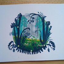 Proiect de curs guașă - Enchanted Waterfall. Projekt z dziedziny Malowanie gwaszami, Trad, c, jna ilustracja i  Malarstwo użytkownika Viorica Juncan - 04.06.2025