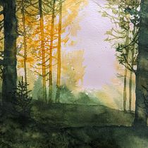 Watercolor With Sunrays. Calligraph, H, Lettering, and Lettering project by cherryt - 06.05.2025