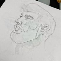perfil de homre. Artistic Drawing, Drawing, Portrait Drawing, Sketchbook, and Sketching project by Alejandra Rivera Gutierrez - 06.06.2025