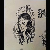 Practica tatuaje mujer araña diseño propio Ein Projekt aus dem Bereich Tattoodesign von John Mario Nuñez Muñoz - 09.06.2025