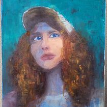 Skeptische Frau. Un proyecto de Bellas Artes, Ilustración tradicional, Pintura al óleo y Pintura de Maryam Sarshar - 10.06.2025