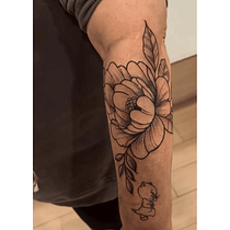 Tatuaje Botánico con Puntillismo  Ein Projekt aus dem Bereich Tattoodesign, Traditionelle Illustration und Botanische Illustration von Lucía Estrada - 10.06.2025