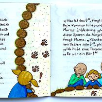 Illustrierte Kinderbuch-Doppelseite. Character Design, Children's Illustration, and Digital Illustration project by fr. Maximilian Maria Gentgen OP - 06.10.2025