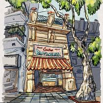 Dibujo arquitectónico expresivo con marcadores de colores Ein Projekt aus dem Bereich Architektonische Illustration, Zeichnung, Illustration mit Tinte, Sketchbook und Skizzenentwurf von Marina Elliff - 13.06.2025