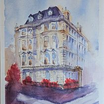 An impressive building Ein Projekt aus dem Bereich Zeichnung, Aquarellmalerei, Architektonische Illustration, Sketchbook, Illustration mit Tinte und Skizzenentwurf von olgata31 - 14.06.2025