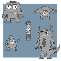Proyecto Final del Curso: Introducción al diseño de personajes para animación y videojuegos. Projekt z dziedziny  Animacja, Projektowanie postaci, Gr, komputerowe,  R, sunek, Ilustracja c, frowa, Stor, telling, R, sunek c i frow użytkownika Happy Sketch - 15.06.2025