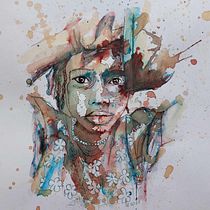Ritratto di bambina. Desenho, Artes plásticas, Ilustração com tinta, e Pintura projeto de Maria Clelia Ferrario - 15.06.2025