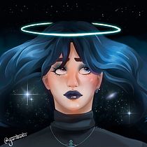 Space Girl. Desenho, Desenho de retrato, Desenho digital, Ilustração tradicional, Ilustração digital, e Pintura digital projeto de Gabriel Garaban - 16.06.2025
