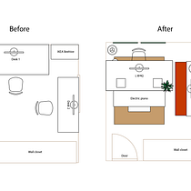 Home office for 2 people redesign . Un progetto di Interior Design e Interior Design di Lotem and Ofir - 17.06.2025
