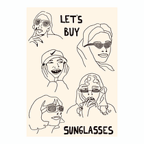 Let's buy sunglasses. Un proyecto de Creatividad, Dibujo, Dibujo a lápiz y Sketchbook de Trinidad Vera - 17.06.2025