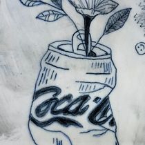 Lata con flores . Tattoo Design project by paola_torres - 06.18.2025