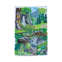 La magia del Agua en la Montaña. Gouache Painting, Naturalistic Illustration, Painting, and Watercolor Painting project by Jessica Menares - 06.18.2025