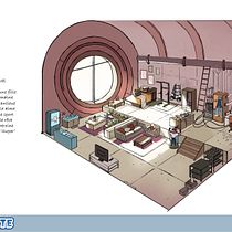 Projet pour le cours de Développement visuel : illustrez de décors imaginaires Ein Projekt aus dem Bereich Concept Art, Digitale Zeichnung, Digitale Illustration und Zeichnung von Dan MIHINDOU MIHINDOU - 18.06.2025