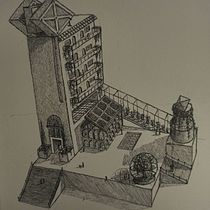 Projet final. Un projet de Illustration architecturale, Dessin, Illustration traditionnelle, Illustration à l'encre , et Beaux Arts de faltahom - 19.06.2025