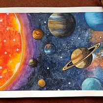 UNIVERSO. Un progetto di Belle arti, Pittura, Illustrazione tradizionale e Pittura ad acquerello di Carmen DH - 19.06.2025