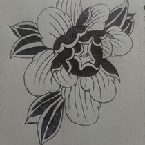 Mi proceso en el calco de una peonia . Tattoo Design project by leonardo Jimenez Picado - 06.21.2025