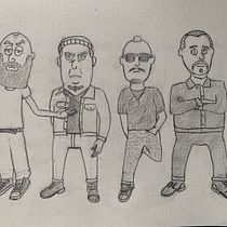 Rancid band- Cartoon style. Un projet de Dessin, Conception de personnages et Illustration traditionnelle de matthieu_lebastard - 22.06.2025