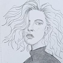 Entre líneas y sombras: un rostro que emerge. Artistic Drawing, Drawing, Portrait Drawing, Sketchbook, and Sketching project by Alexander Martínez - 06.24.2025
