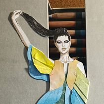 Final Project for: Creative Fashion Illustration Techniques. Projekt z dziedziny  Kolaż, Trad, c i jna ilustracja użytkownika Olena Kryvenko - 25.06.2025