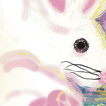 The Abstract Bunny. Children's Illustration, Digital Illustration, Digital Painting, and Picturebook project by pinkmoonandfriends - 06.26.2025