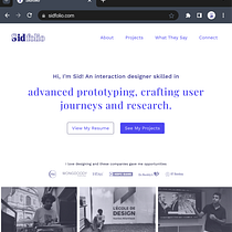 Sidfolio: Sid's personal website. Digital Design, Digital Product Design, UX / UI, and Web Design project by Siddharth Srivastava - 06.28.2025
