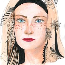 Femme imprégnée . Fine Arts, Traditional illustration, Painting, Watercolor Painting, Drawing, Portrait Drawing, and Artistic Drawing project by Alexandra Maupu Dacier - 06.28.2025