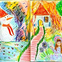 In the garden . Drawing, Fine Arts, Traditional illustration, Sketchbook, and Sketching project by Lucia Vatts - 06.28.2025