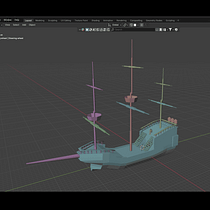 my low poly ship. 3D, and 3D Modeling project by Ali Tuhami - 06.28.2025