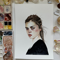 Inspiring class with a great technique . Un progetto di Disegno di ritratti, Illustrazione tradizionale e Pittura ad acquerello di tmht9tgg8m - 30.06.2025