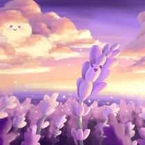 happy lavender atmosphere drawing on procreate. Digital Illustration, and Digital Drawing project by star - 07.01.2025