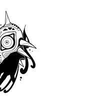 Diseño de tatuaje blackwork inspirado del videojuego The Legend of Zelda: Majora's Mask.. Digital Drawing, Digital Illustration, Drawing, Traditional illustration, and Tattoo Design project by Atzin Luna - 07.01.2025