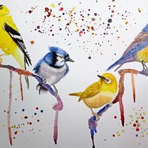 Diversidad de aves . Traditional illustration, Watercolor Painting, Realistic Drawing, and Naturalistic Illustration project by Esthefania Diaz Marin - 07.02.2025