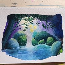 Firefly Fairytale. Un proyecto de Bellas Artes, Pintura gouache, Ilustración naturalista				, Pintura y Pintura a la acuarela de Megan Flickinger - 02.07.2025
