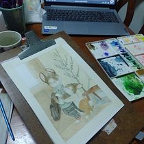 Acuarela con Julie Mellan. Un proyecto de Bellas Artes, Dibujo, Ilustración tradicional, Ilustración infantil, Narrativa, Pintura y Pintura a la acuarela de Ana Tereza Mendonça - 03.07.2025