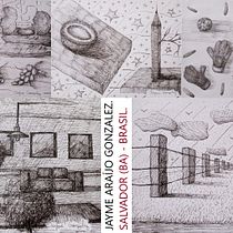 Os meus desenhos 2025, caneta nanquim.. Un proyecto de Dibujo a lápiz, Dibujo, Creatividad con niños y Sketchbook de Jayme Gonzalez - 04.07.2025