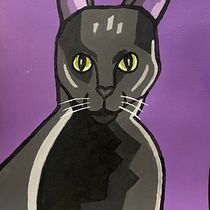 Midnight Cat. Un proyecto de Pintura acrílica y Pintura de Kristian Auda - 04.07.2025