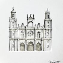 Santa Ana Cathedral. Gran Canaria. Canary Islands. Spain. Un proyecto de Ilustración arquitectónica, Dibujo artístico, Dibujo y Dibujo a lápiz de Oliver Rivero - 05.07.2025