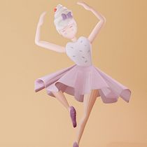 Doce bailarina. Un proyecto de Modelado 3D, Diseño de personajes, Ilustración digital, Ilustración tradicional y Manga de Aline Cardoso - 05.07.2025