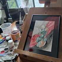 Gray Fox. Un proyecto de Ilustración tradicional, Pintura a la acuarela, Bellas Artes e Ilustración naturalista				 de Javier GV - 06.07.2025