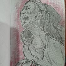 Practica bocetis. Drawing, Portrait Drawing, Sketchbook, Sketching, and Fine Arts project by Laura Garcia Ortiz - 07.06.2025