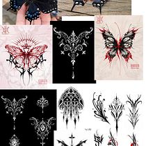 Butterfly Tattoo Design. Un progetto di Illustrazione digitale, Illustrazione tradizionale e Design di tatuaggi di Anitia Lopez - 08.07.2025