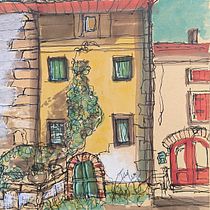 L'Anima nel Segno: Sketching Architettonico Espressivo a Casa di Lina, tra Natura e Profumi. Ilustração arquitetônica, Desenho, Ilustração com tinta, Sketchbook, e Esboçado projeto de manuela_faggiana - 12.07.2025