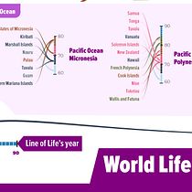 World Life Expectancy_Data Visualization. Design de informação, Design interativo, Infografia, Ilustração digital, Design gráfico, Design, e Comunicação projeto de Kosal THEANG - 13.07.2025