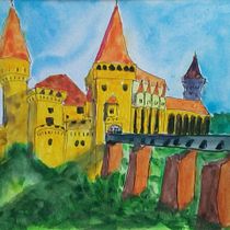 Corvin Castle in Hunedoara. Un projet de Dessin, Aquarelle, Illustration architecturale, Carnet de croquis, Illustration à l'encre , et Esquisse  de Viorica Juncan - 13.07.2025