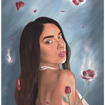 Lou and Roses. Projekt z dziedziny R, sunek c, frow, Trad, c, jna ilustracja, Ilustracja c, frowa,  R, sunek,  Sztuki piękne, Grafika ed, torska i Animacje 2D użytkownika lourdessuarezq - 13.07.2025